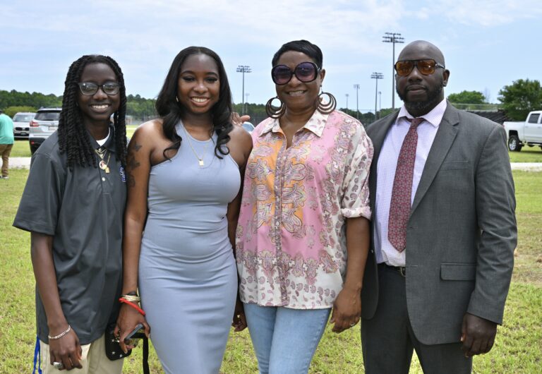 The Bowman Family at the Briggs-De Laine-Pearson Foundation ribbon cutting and open house
Jazlynn Bowman, Summerton Town Council Member; Kierra Bowman; Lyndra Bowman, wife of Mayor Bowman; Keith Bowman, Mayor of Summerton.