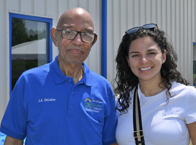 Joseph De Laine, Jr., BDPF Board Member and Kira Farris, BDPF supporter.
