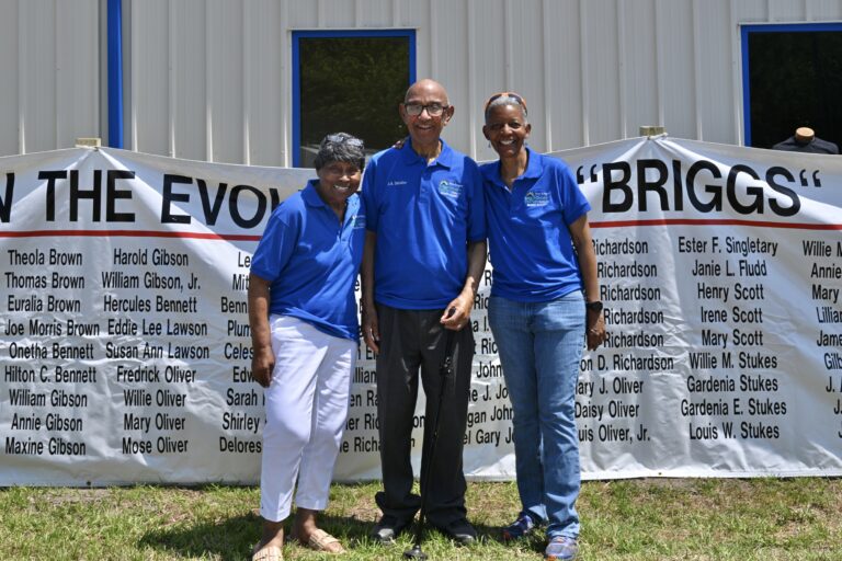 Marguirite De Laine, BDPF Chairperson; Joseph De Laine, Jr., BDPF Board Member; Celeste Boykin, BDPF Board Member.