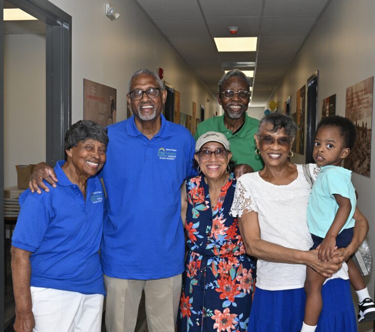 Marguirite De Laine, BDPF Chairperson; Thomas Bradford, BDPF Board Member; Carletta Bradford Brown, BDPF supporter; Jerry Brown, BDPF supporter; Yvonne Bradford-Jackson, BDPF supporter; and RaShad, BDPF super supporter!